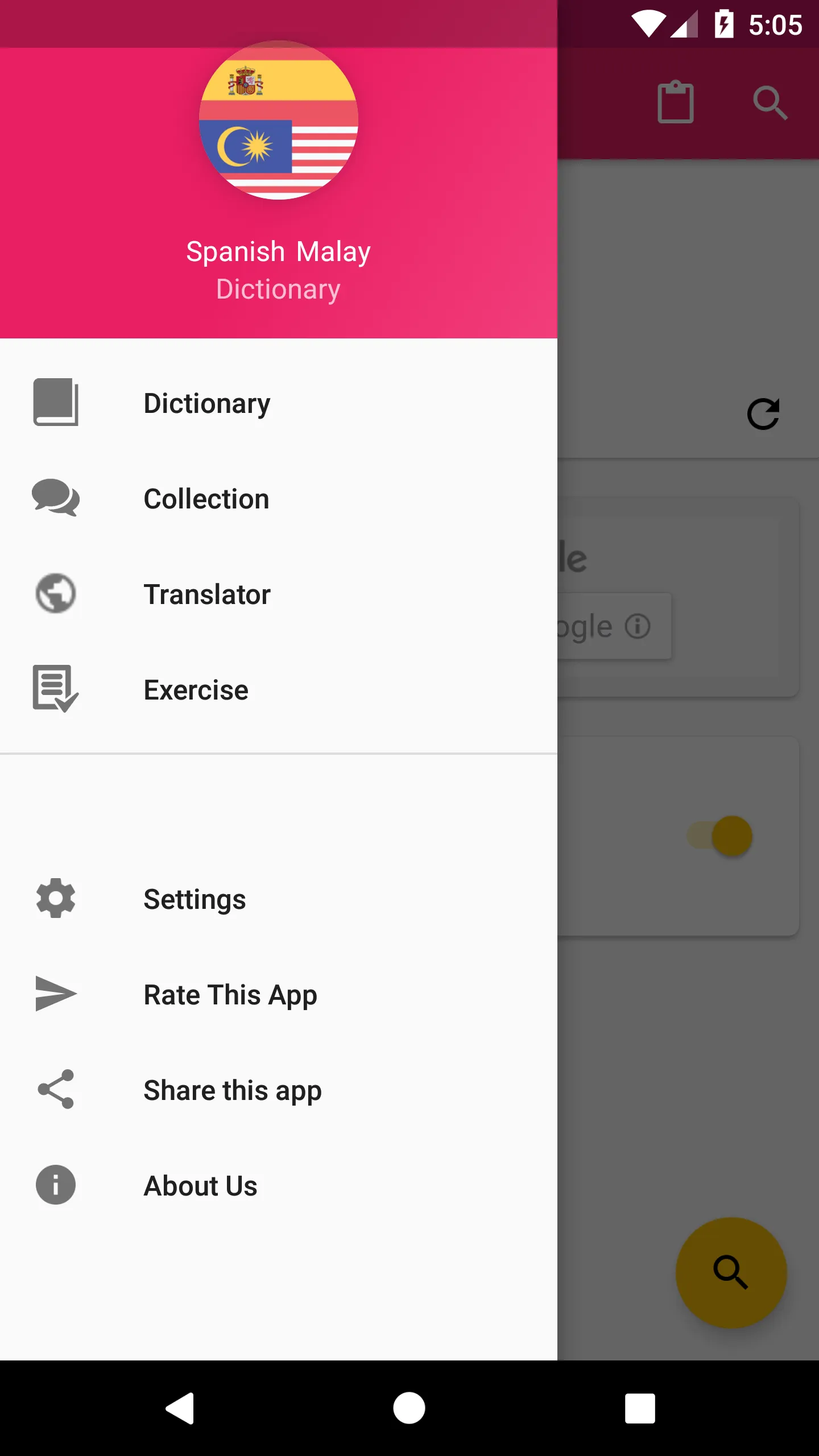 Spanish Malay Dictionary | Indus Appstore | Screenshot