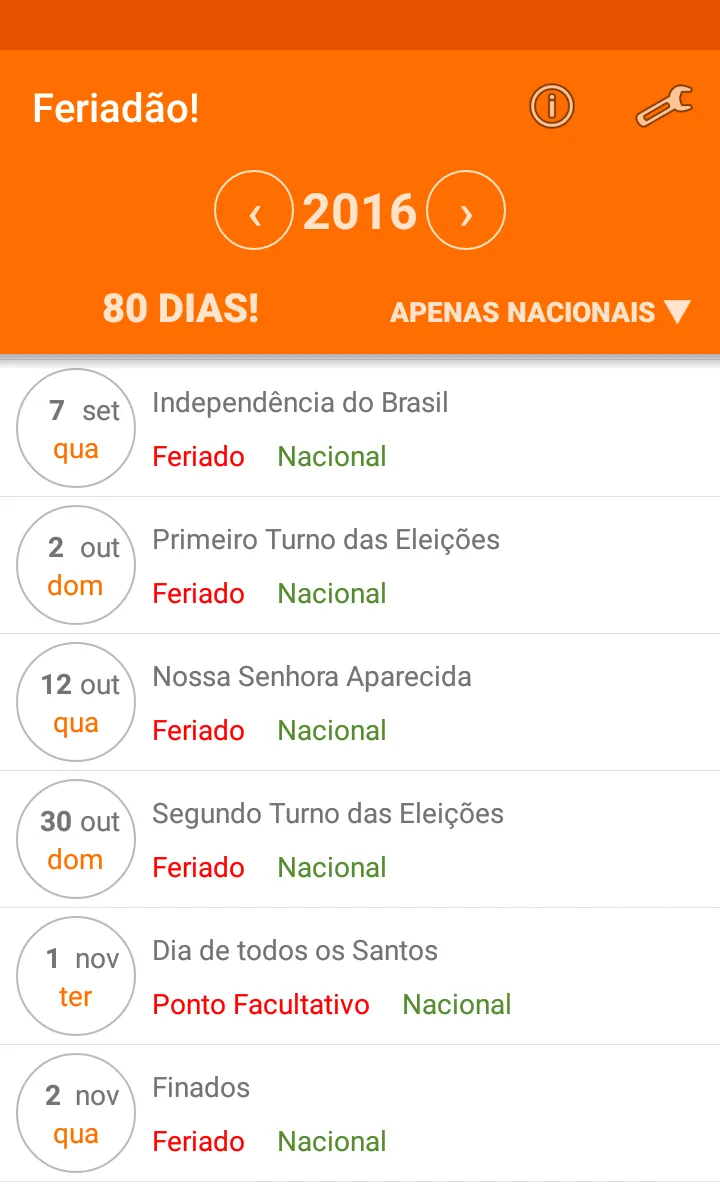 Feriadão! | Indus Appstore | Screenshot