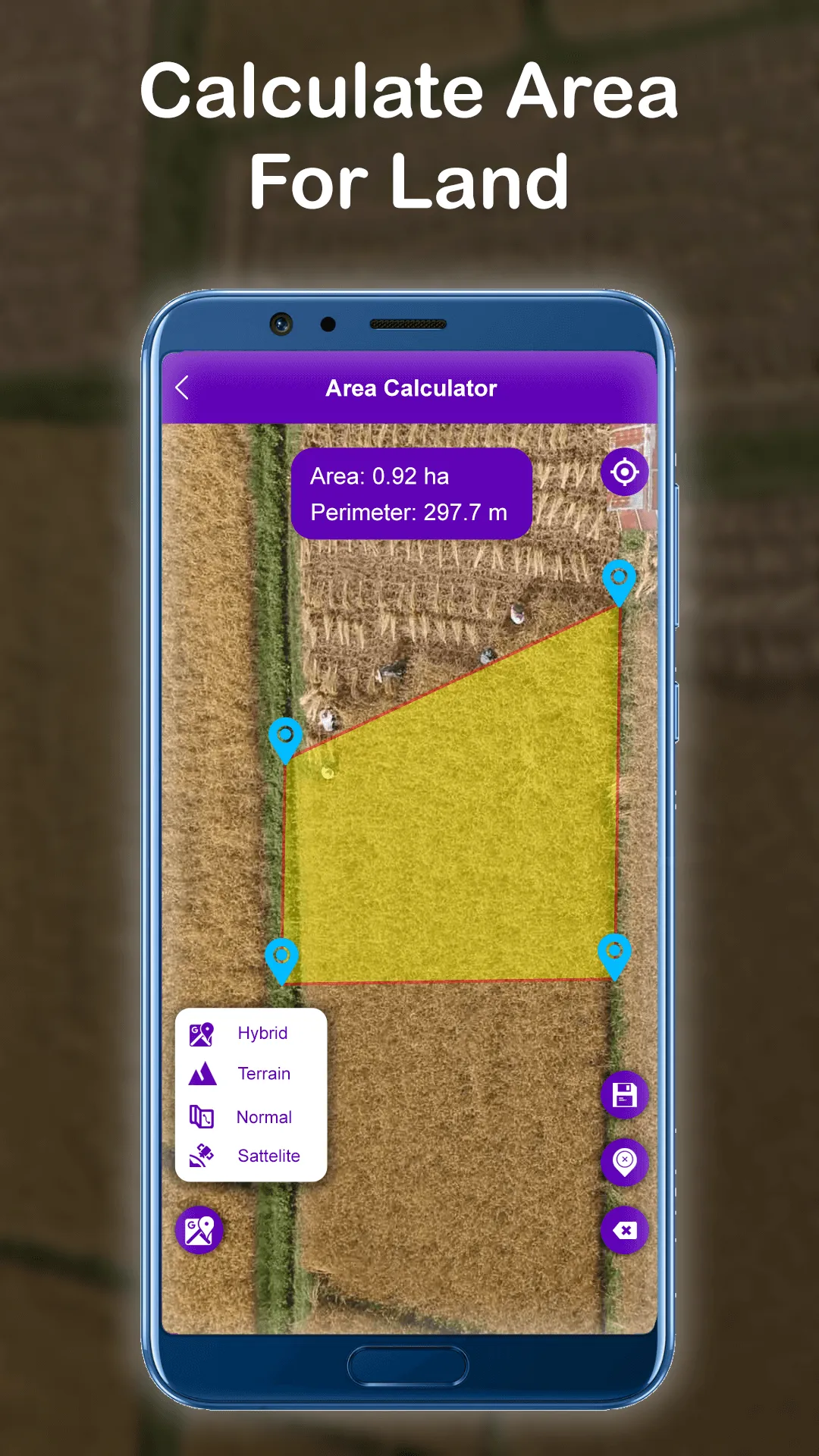 GPS Distance Land Area Measure | Indus Appstore | Screenshot