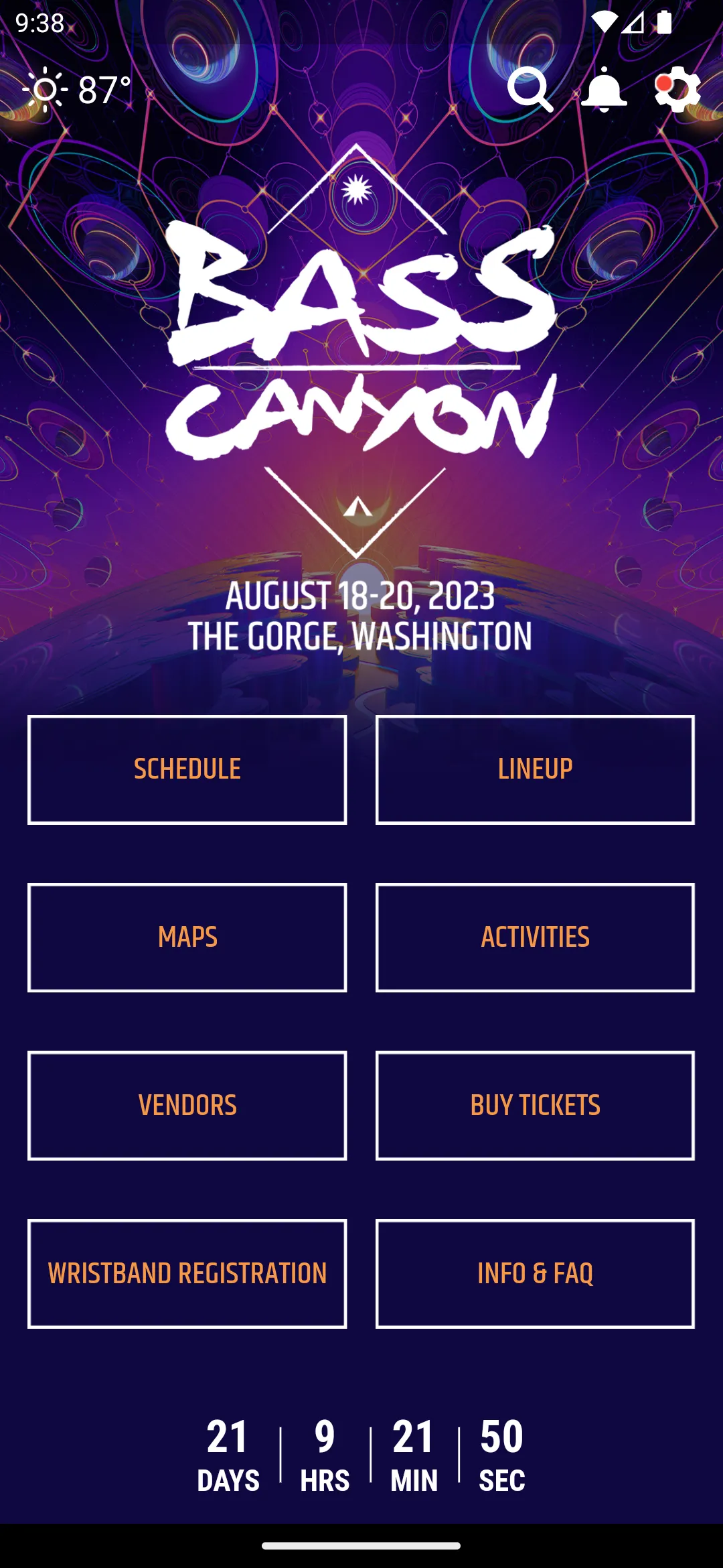 Bass Canyon Festival App | Indus Appstore | Screenshot