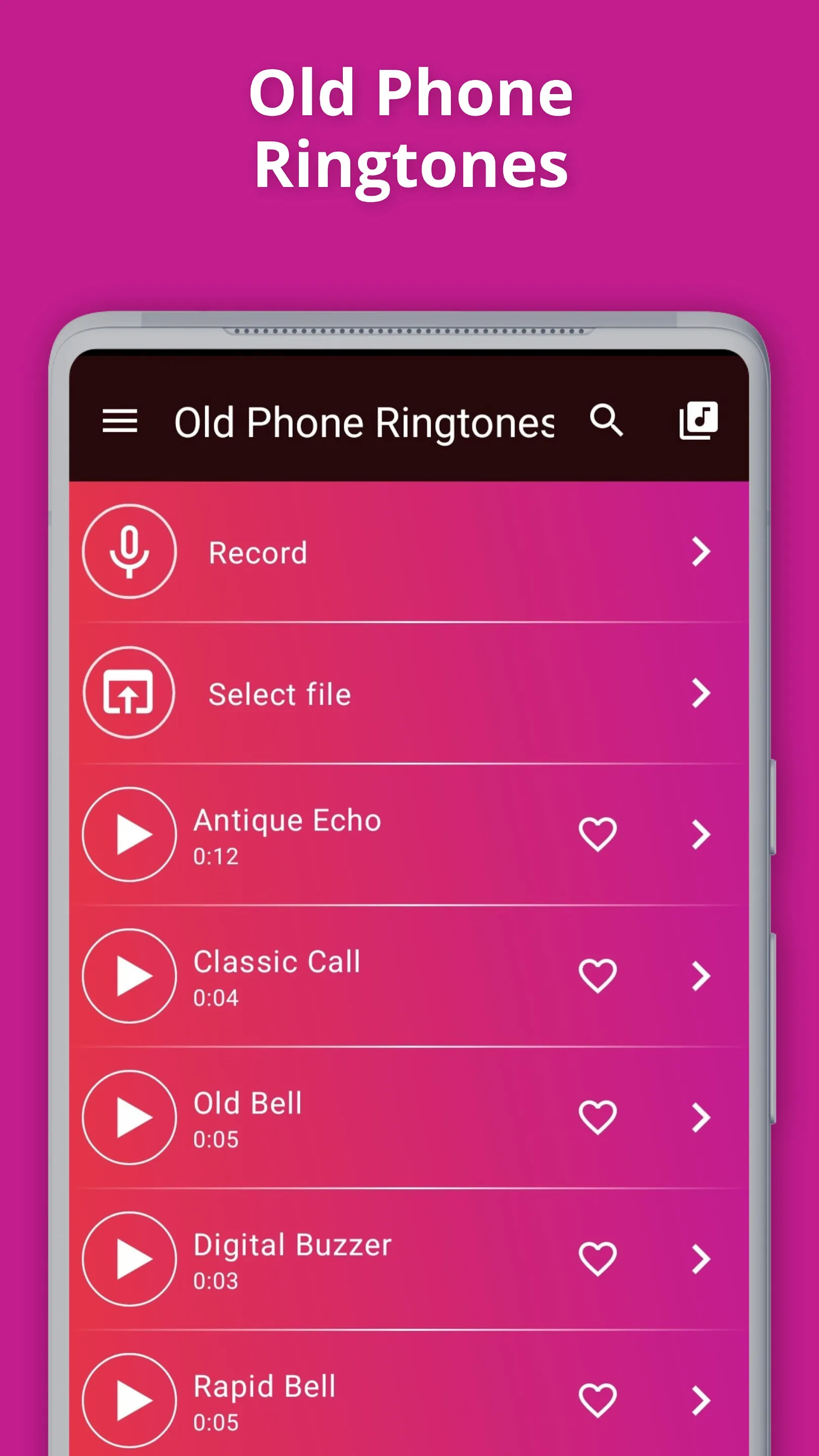 Old Phone Ringtones | Indus Appstore | Screenshot