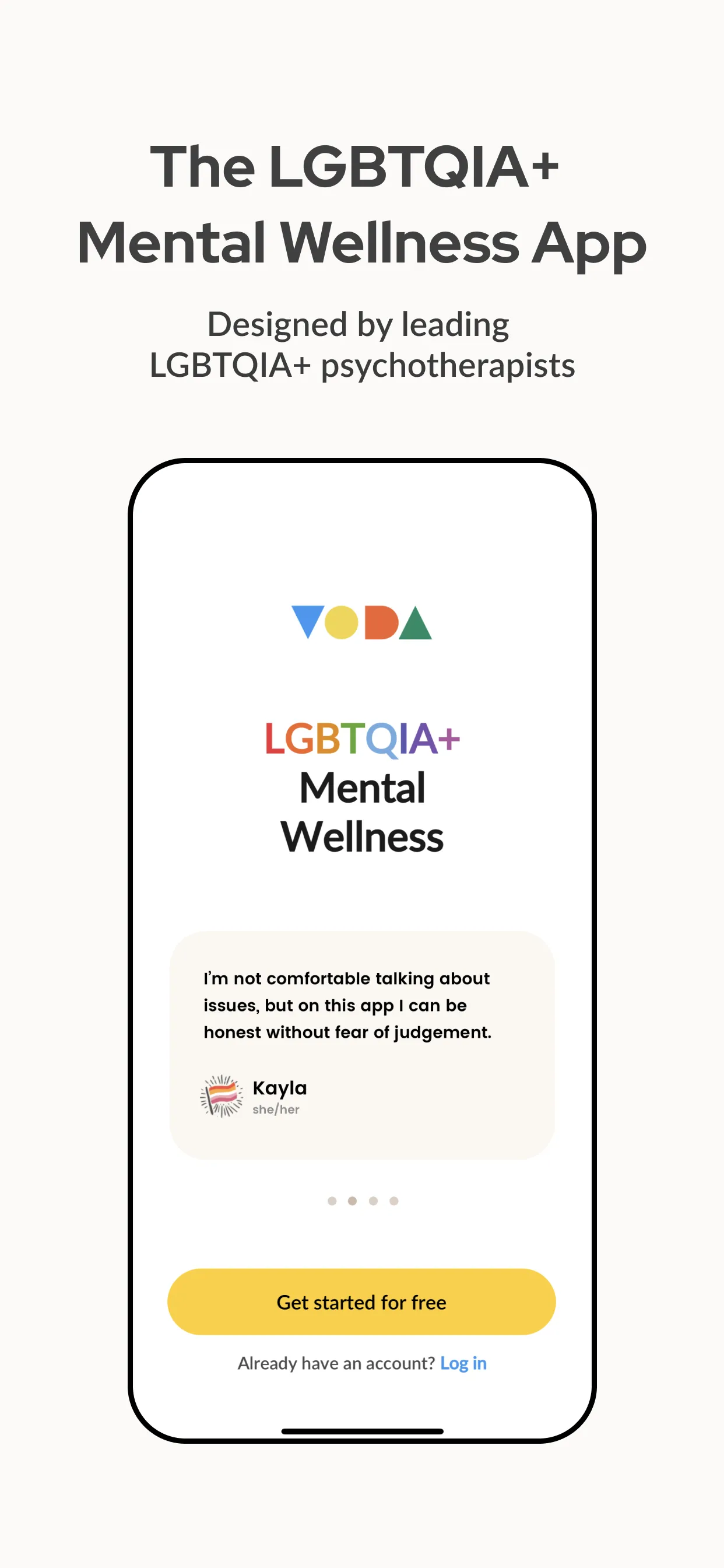 Voda: LGBTQIA+ Mental Wellness | Indus Appstore | Screenshot