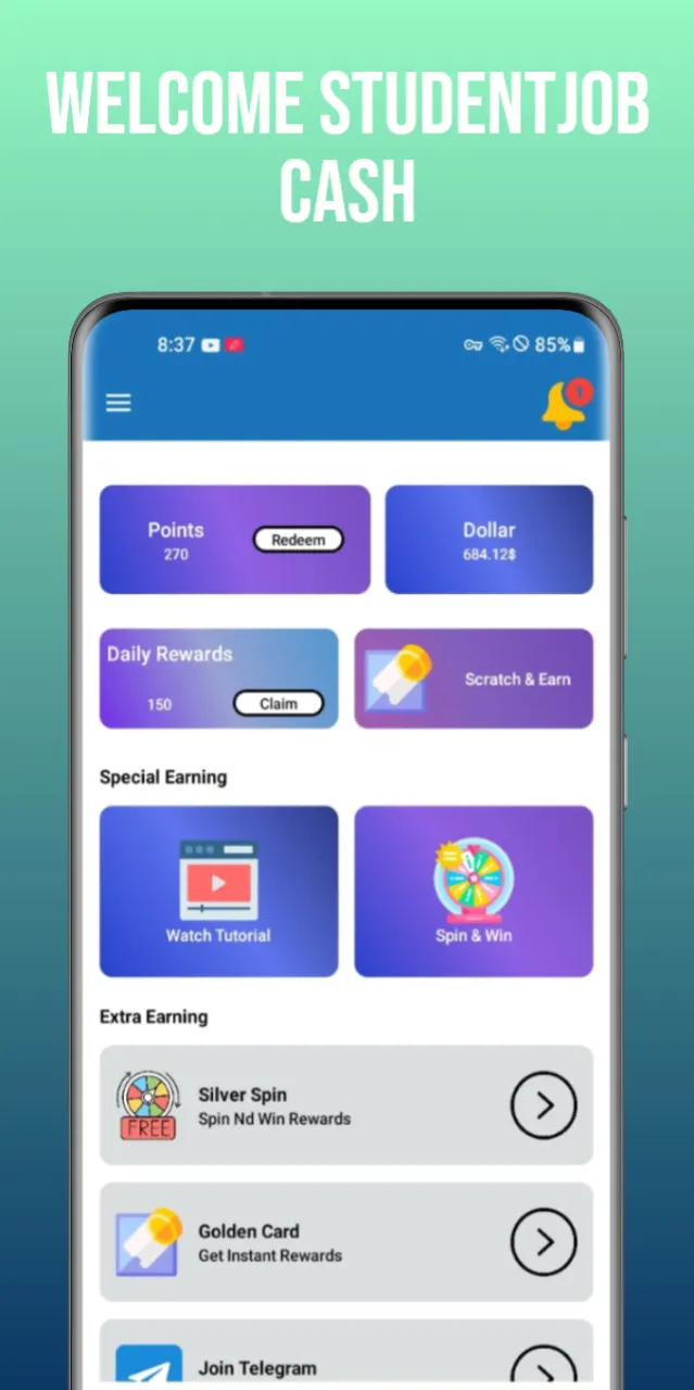 StudentJob Cash - Earn Money | Indus Appstore | Screenshot