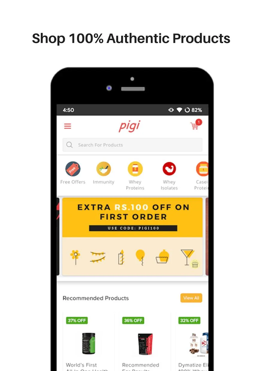 Pigi Supplements: Whey Protein | Indus Appstore | Screenshot