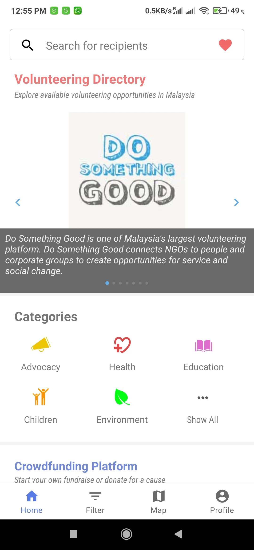 Triber - Volunteering Director | Indus Appstore | Screenshot