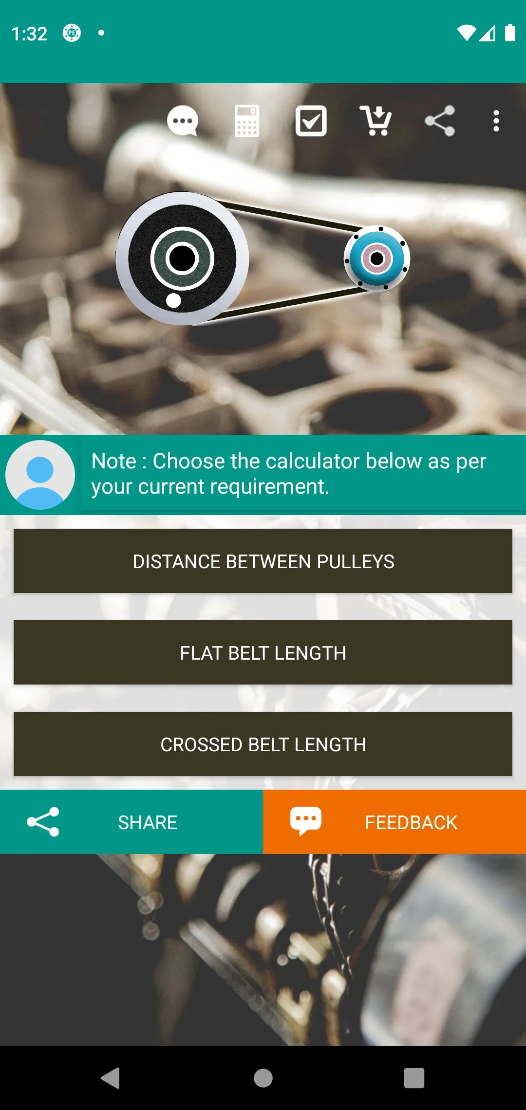 Pulley Calculator | Indus Appstore | Screenshot