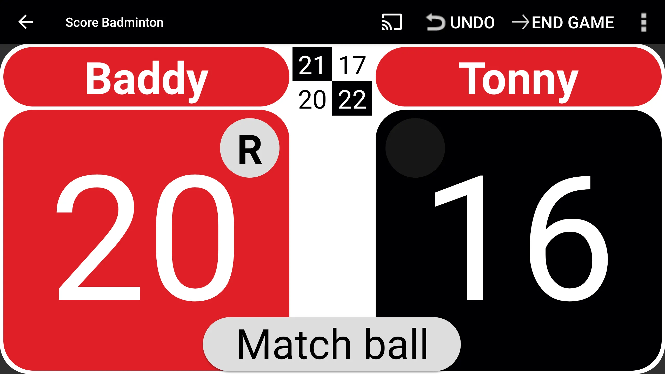 Score Badminton | Indus Appstore | Screenshot