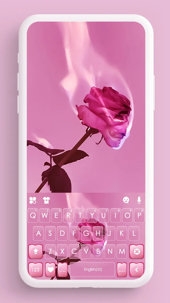 Aesthetic Pink Rose Keyboard B | Indus Appstore | Screenshot