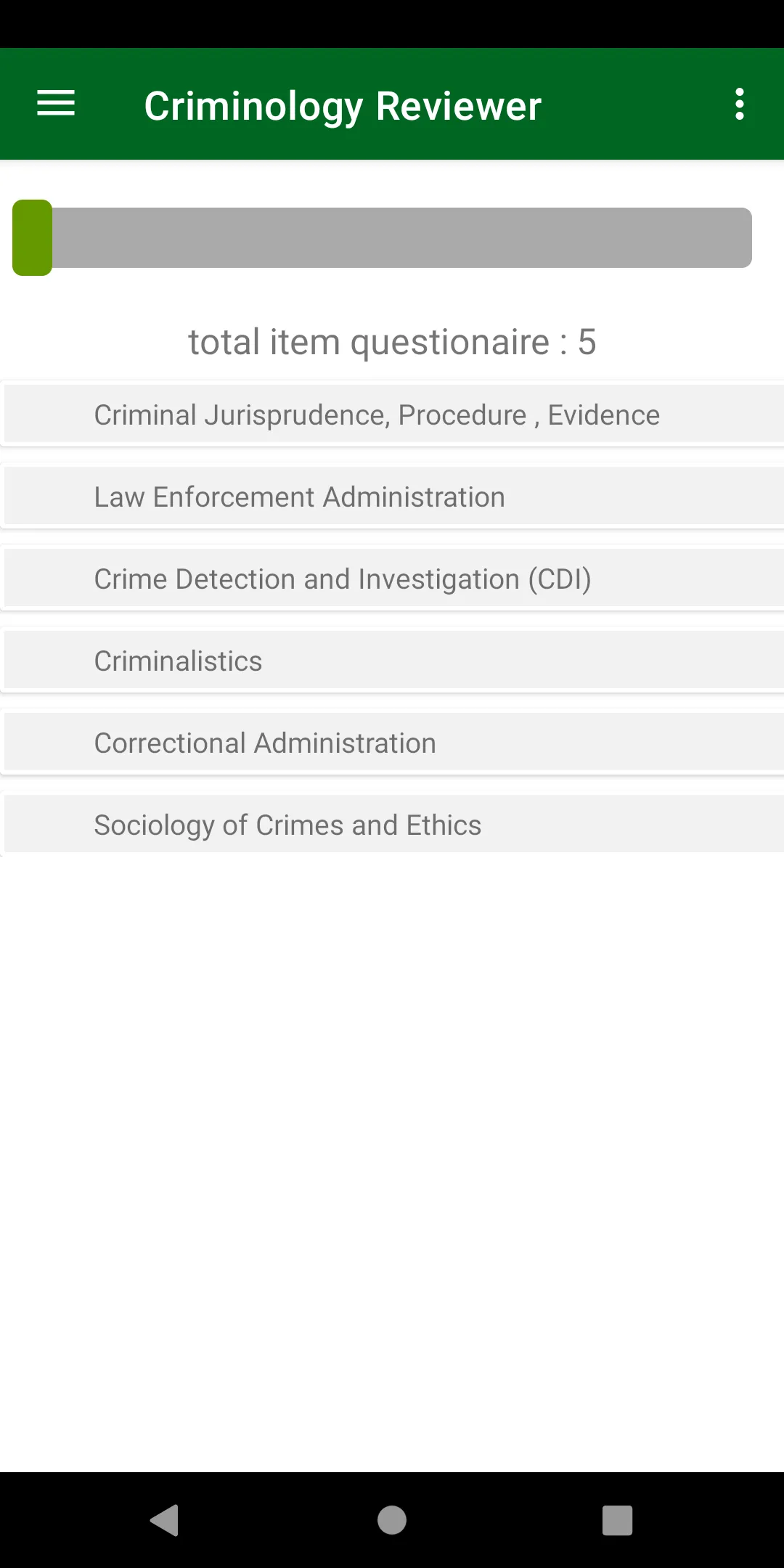 CRIMINOLOGY REVIEWER | Indus Appstore | Screenshot