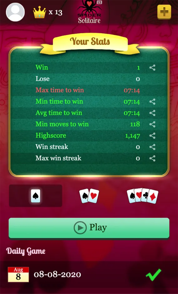 Spider Solitaire LS | Indus Appstore | Screenshot