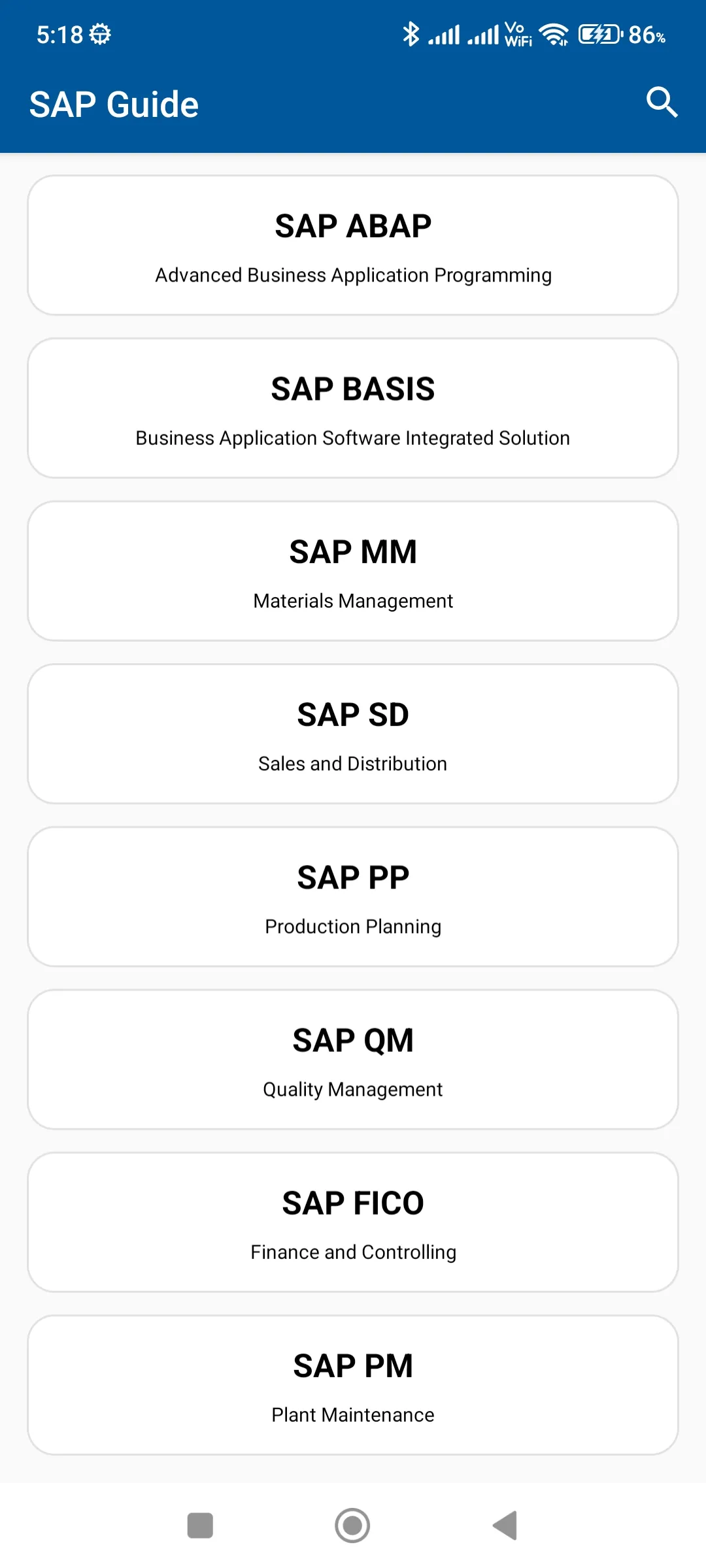 SAP Guide | Indus Appstore | Screenshot