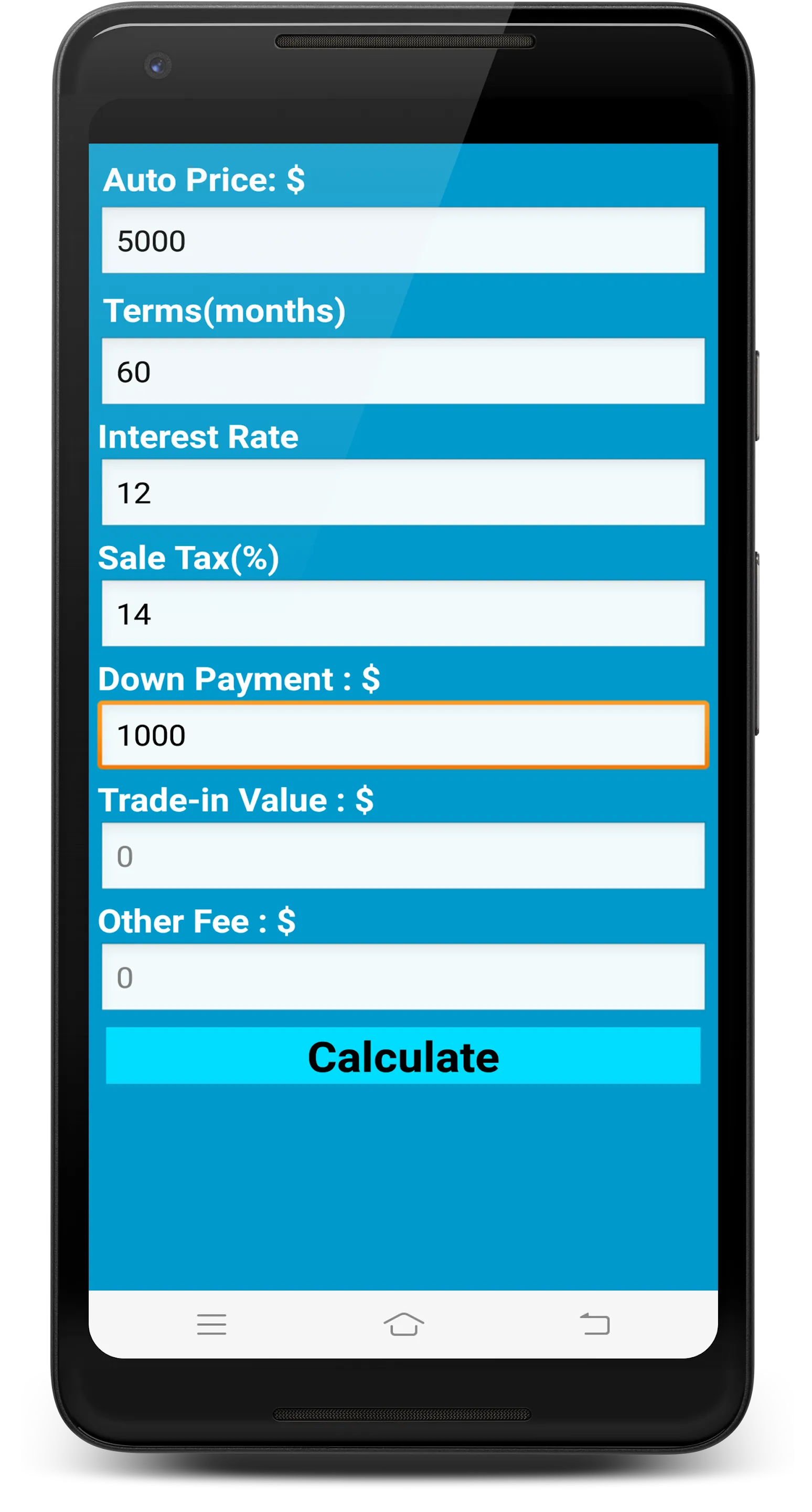 Auto Loan Calculator | Indus Appstore | Screenshot