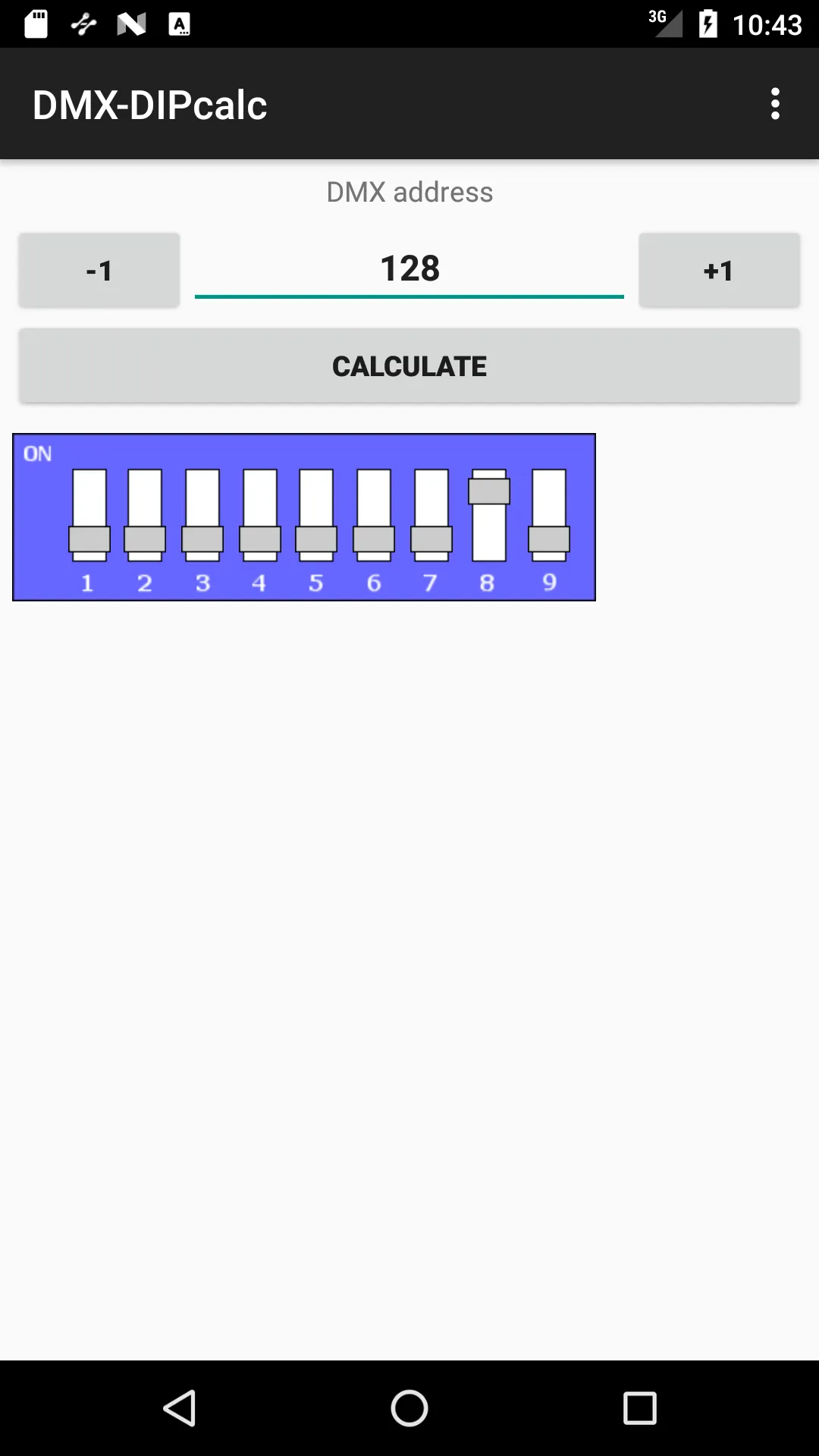 DMX-DIP calculator | Indus Appstore | Screenshot