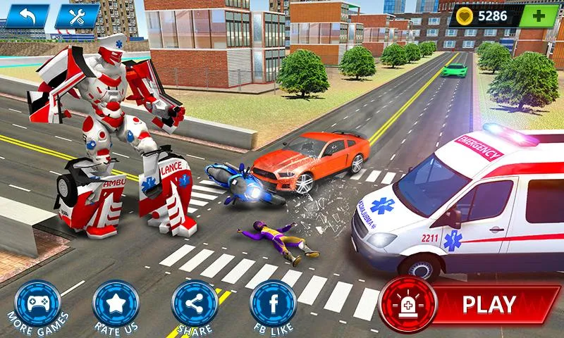 Ambulance Robot City Rescue | Indus Appstore | Screenshot