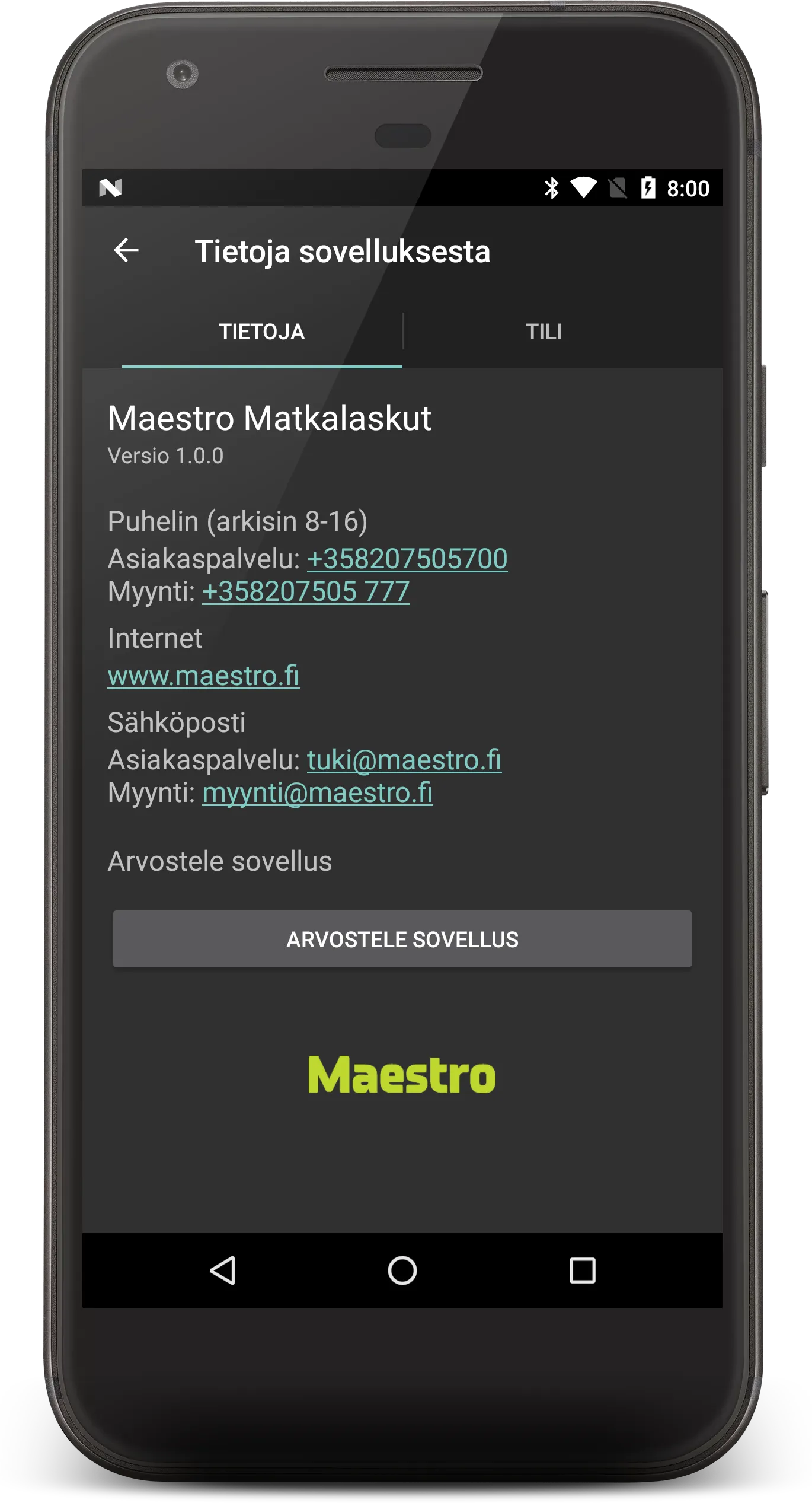 Maestro Matkalaskut | Indus Appstore | Screenshot