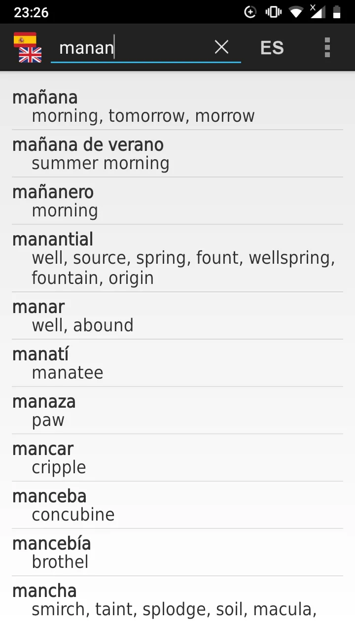 Spanish-English offline dict. | Indus Appstore | Screenshot