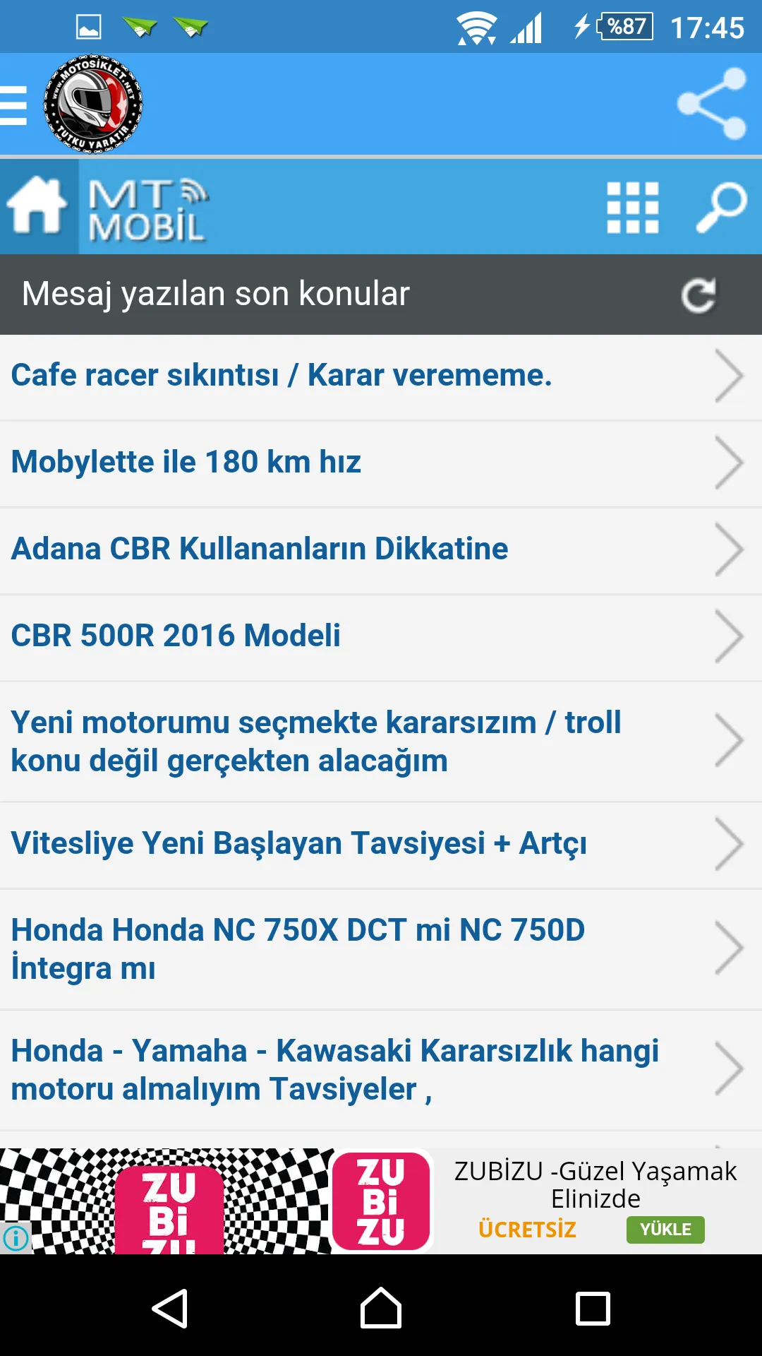 Motosiklet.net Motosiklet Spor | Indus Appstore | Screenshot