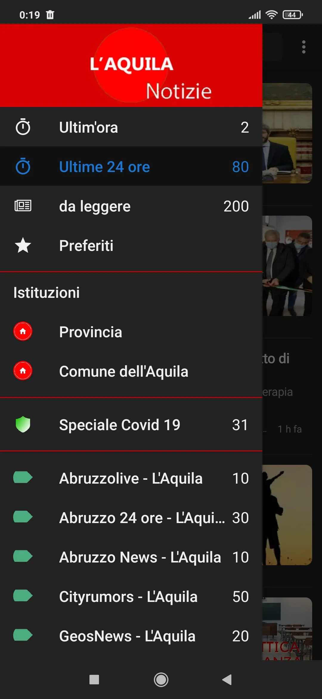 L'Aquila notizie | Indus Appstore | Screenshot