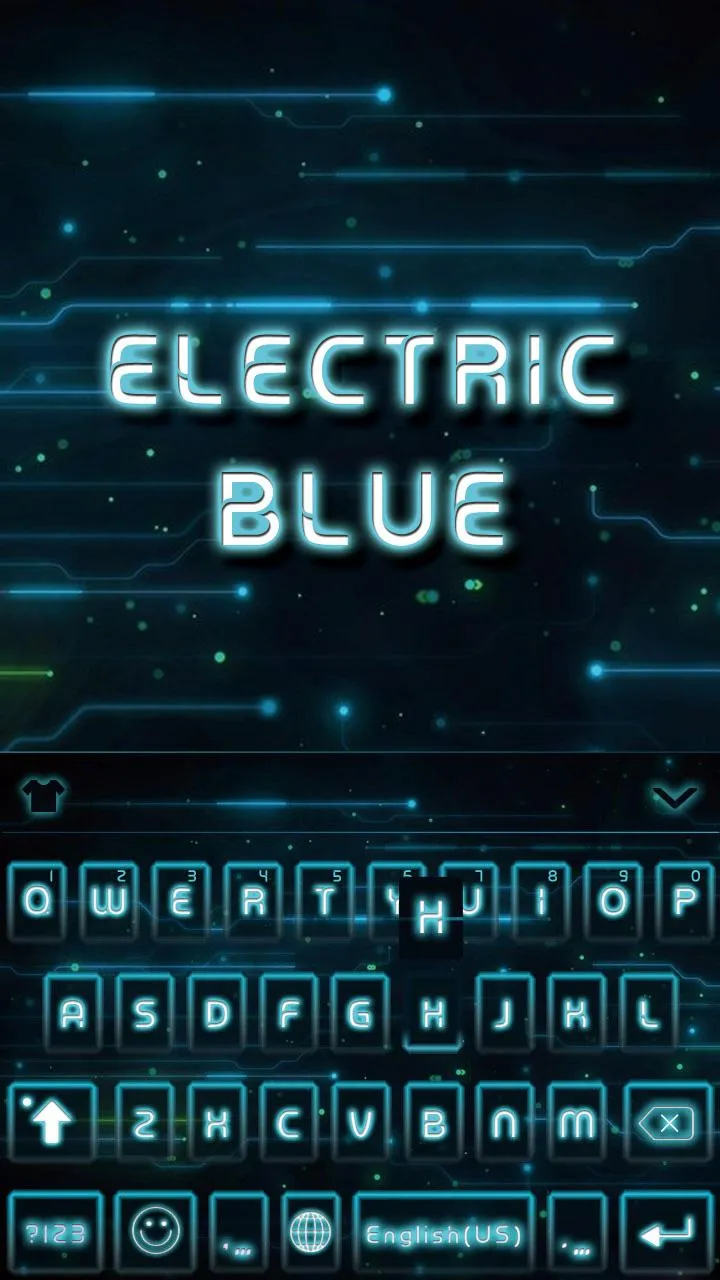 Electric Blue Keyboard Backgro | Indus Appstore | Screenshot