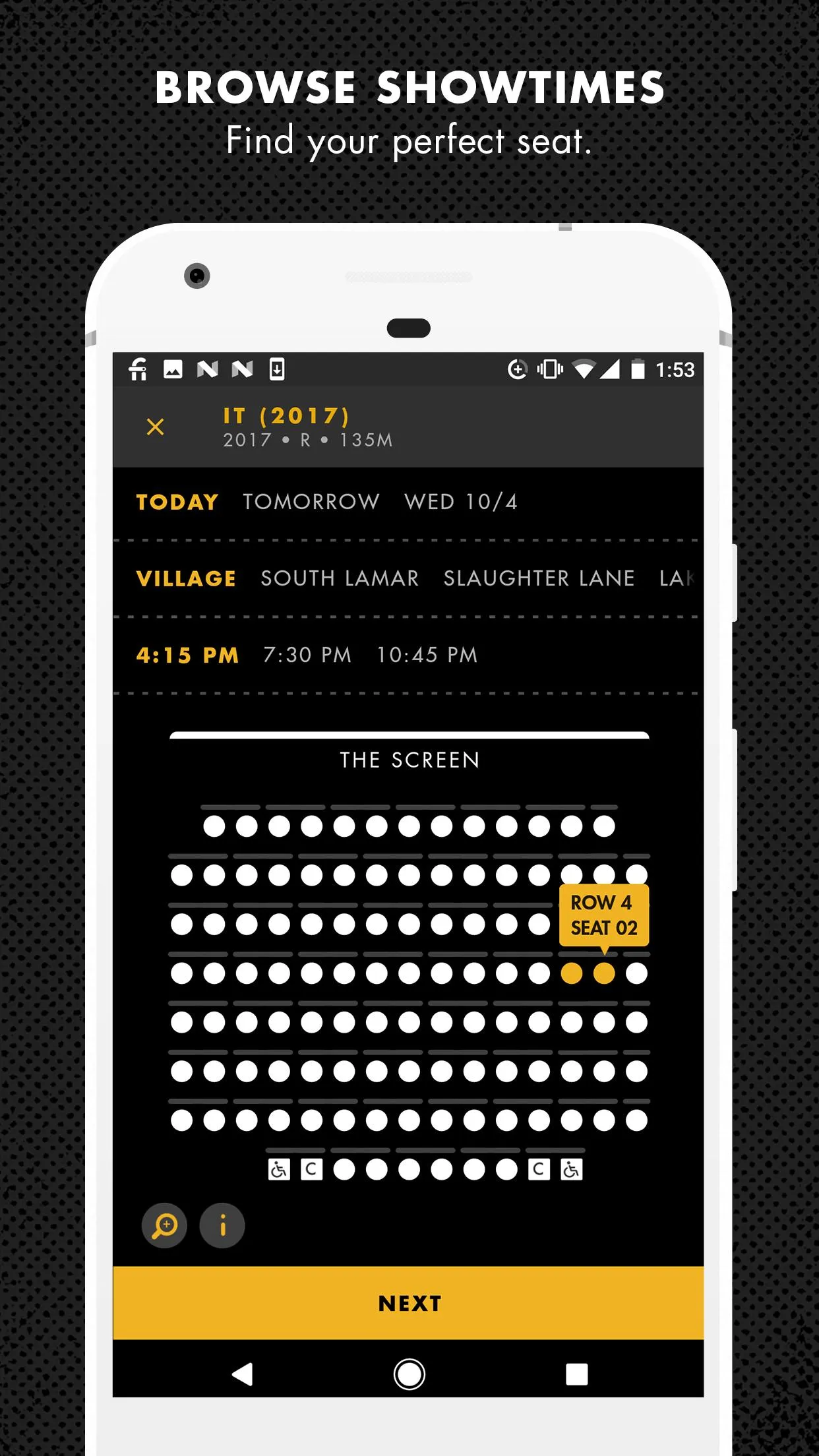 Alamo Drafthouse:Times+Tickets | Indus Appstore | Screenshot