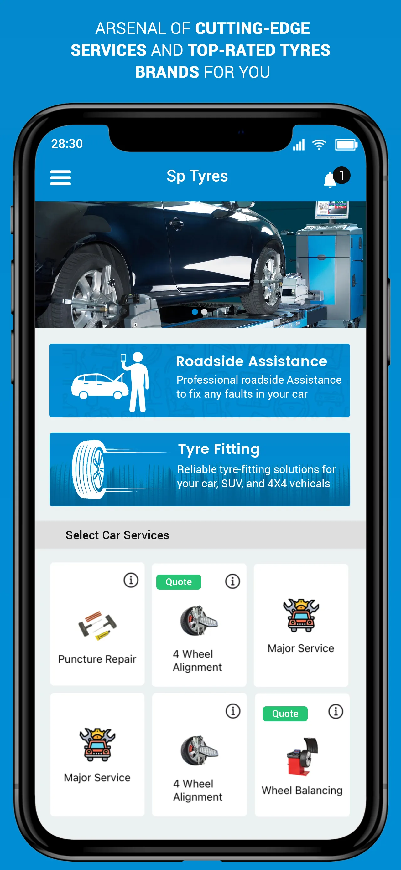 SP Tyres | Indus Appstore | Screenshot