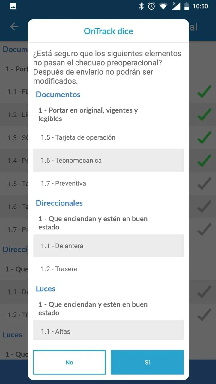 OnTrack Chequeo | Indus Appstore | Screenshot