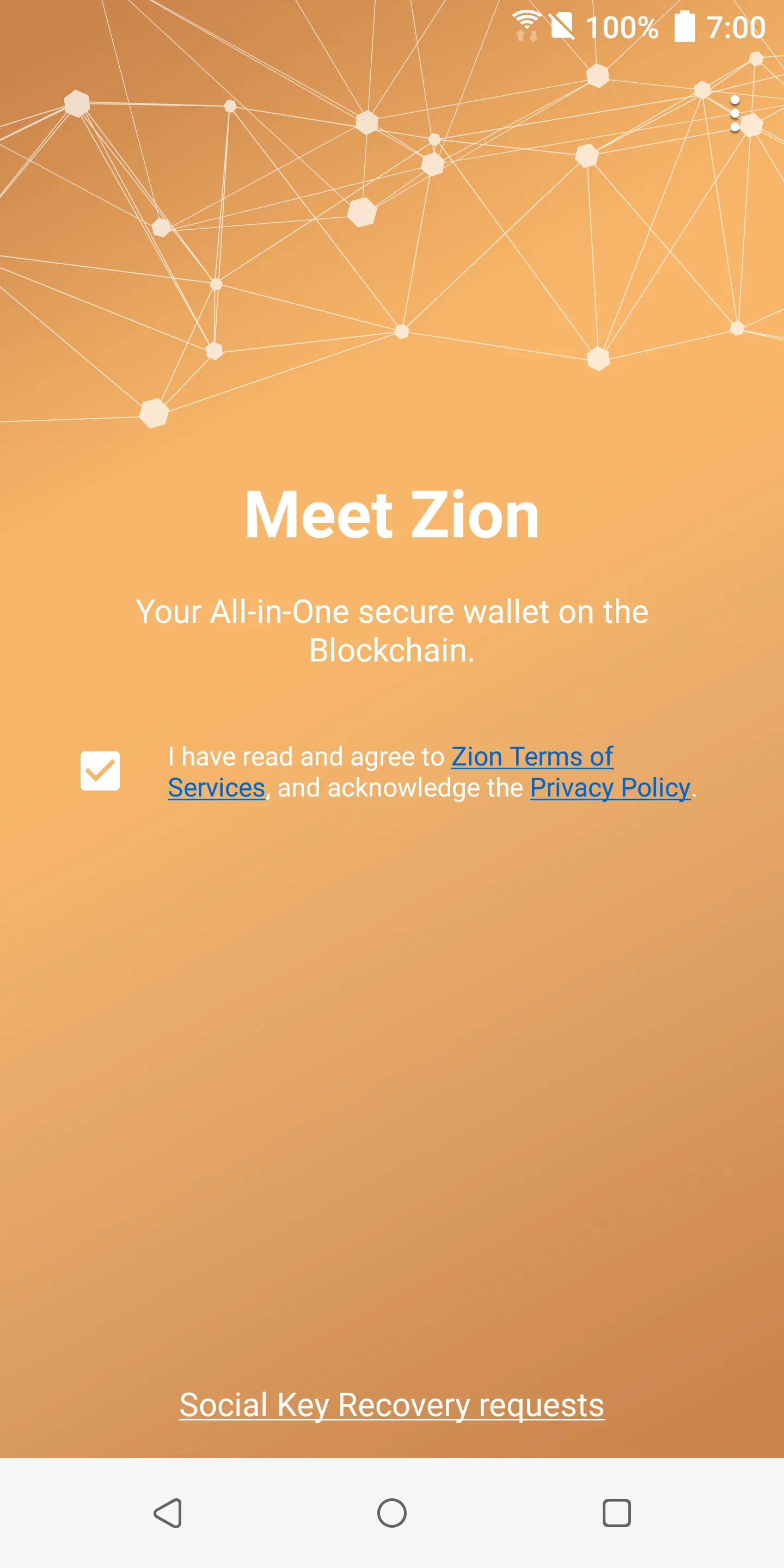 Zion – Social Key Recovery | Indus Appstore | Screenshot