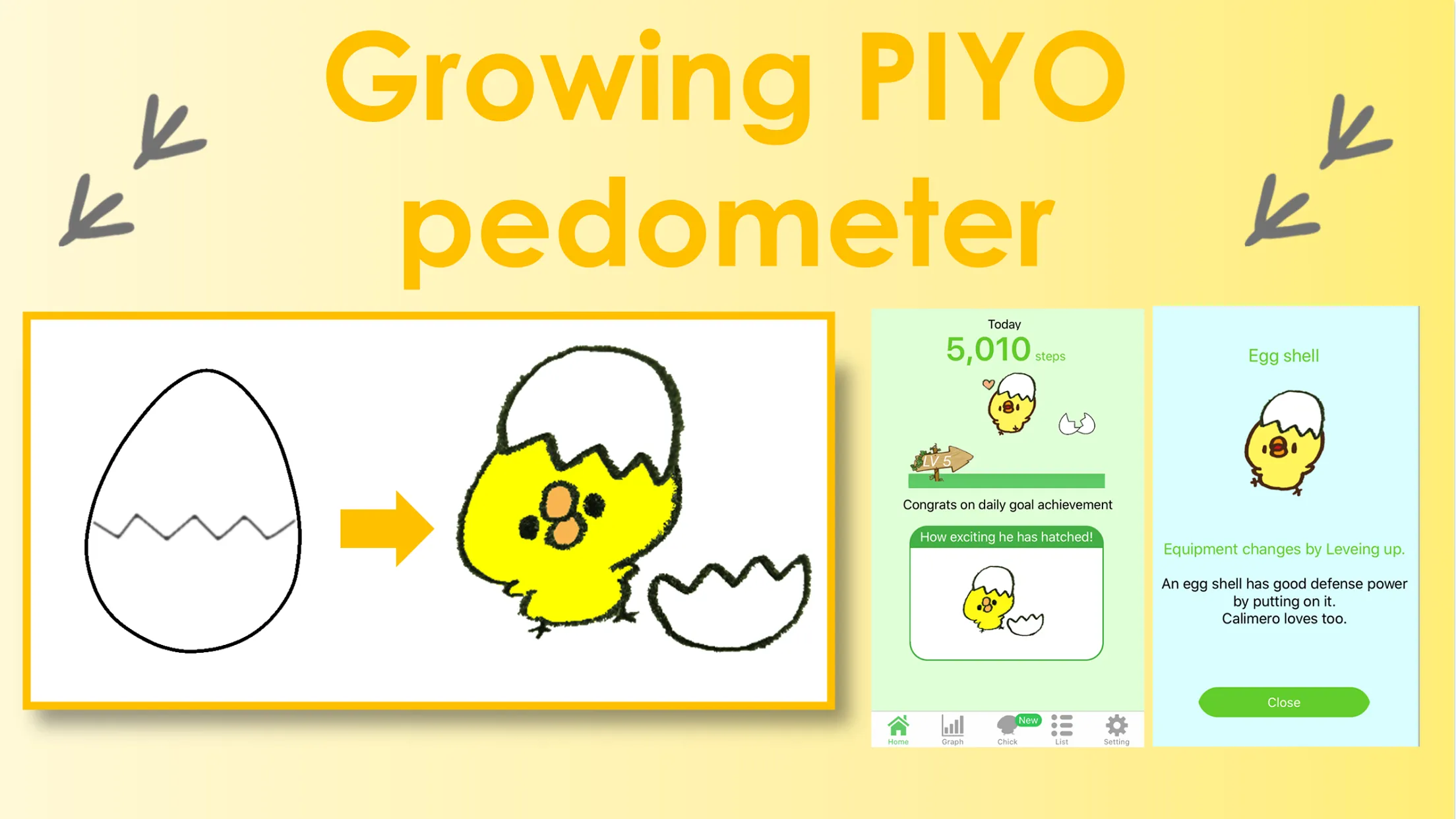 PIYO pedometer - growing chick | Indus Appstore | Screenshot