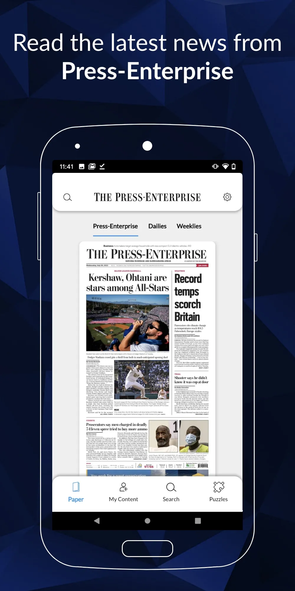 The Press-Enterprise e-Edition | Indus Appstore | Screenshot