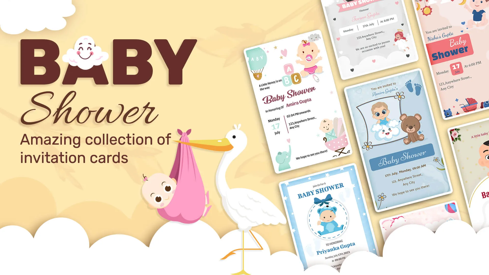 Baby Shower Invitation Card | Indus Appstore | Screenshot