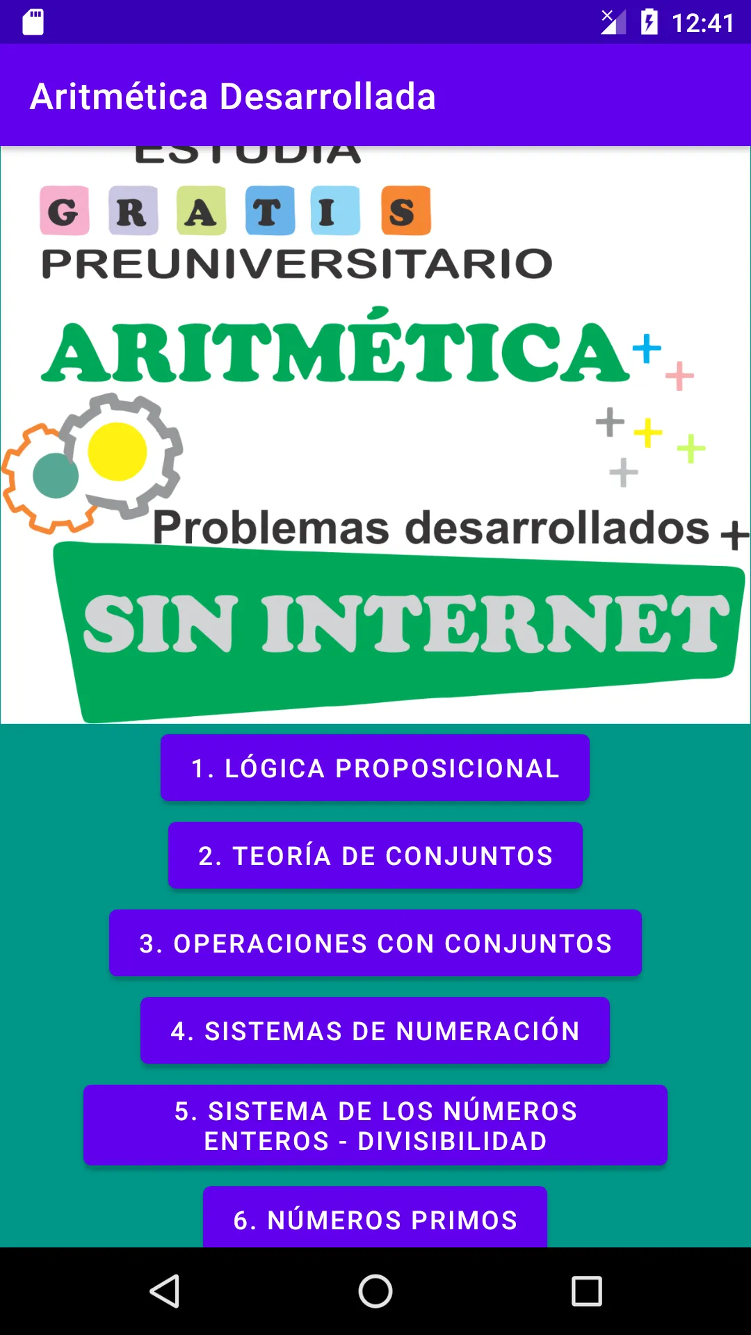 Aritmética Desarrollada | Indus Appstore | Screenshot