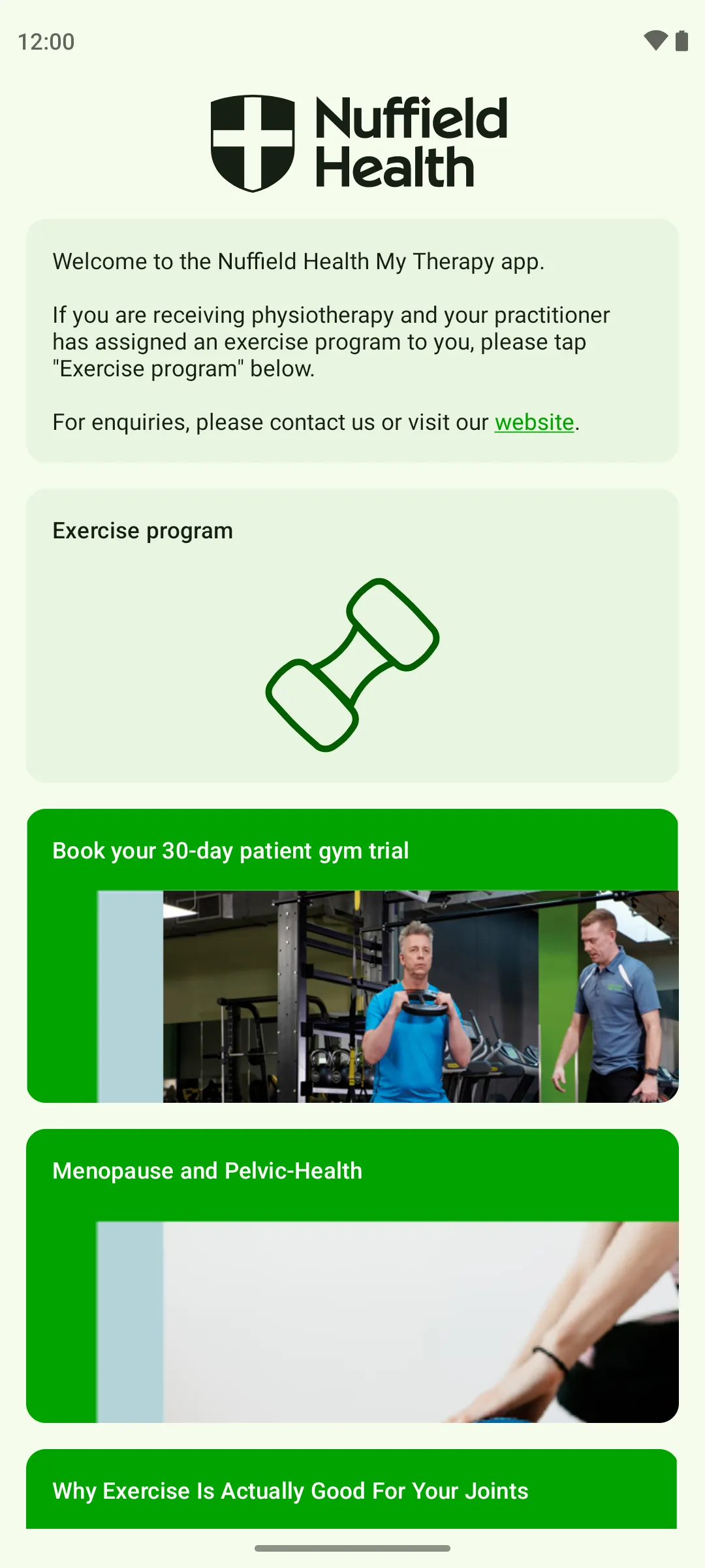 Nuffield Health My Therapy | Indus Appstore | Screenshot