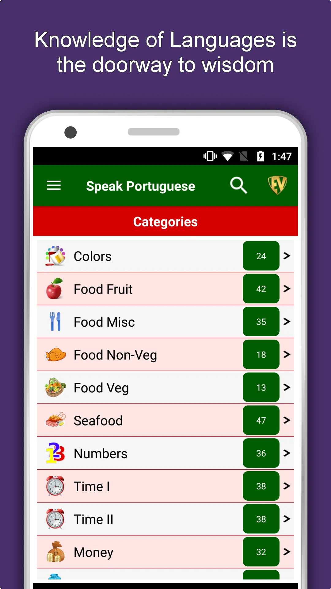 Learn Portuguese Language App | Indus Appstore | Screenshot