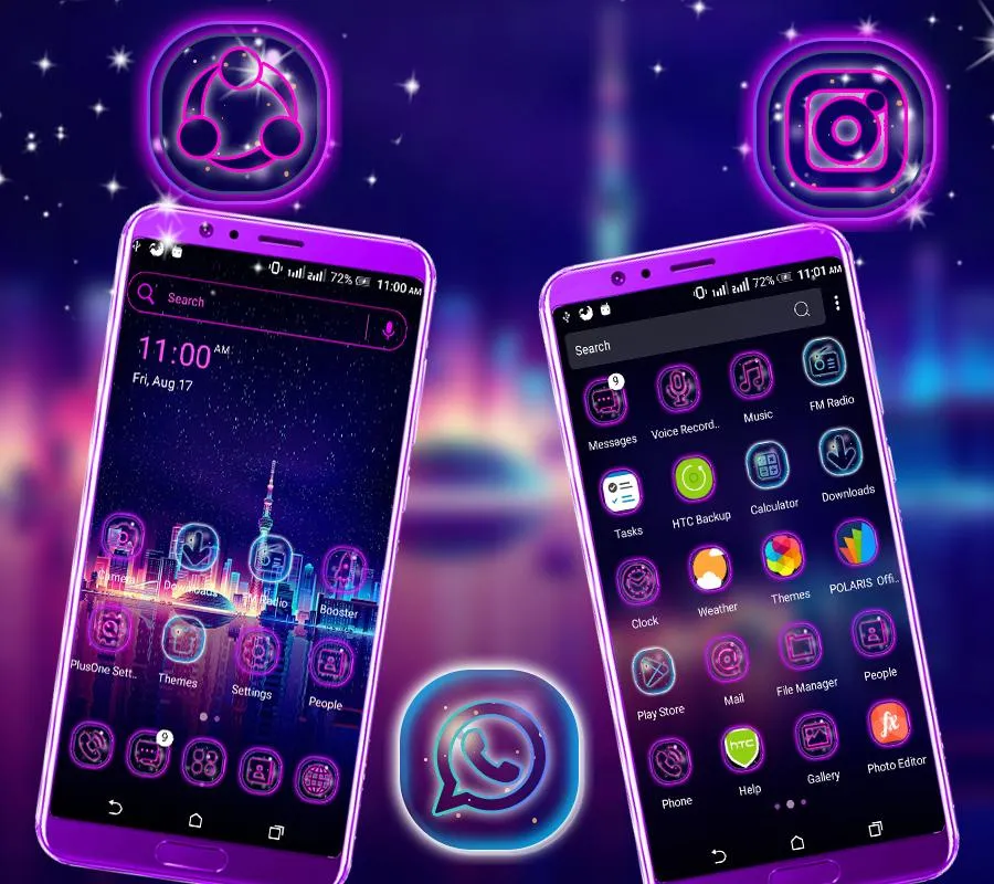 Neon City Launcher Theme | Indus Appstore | Screenshot