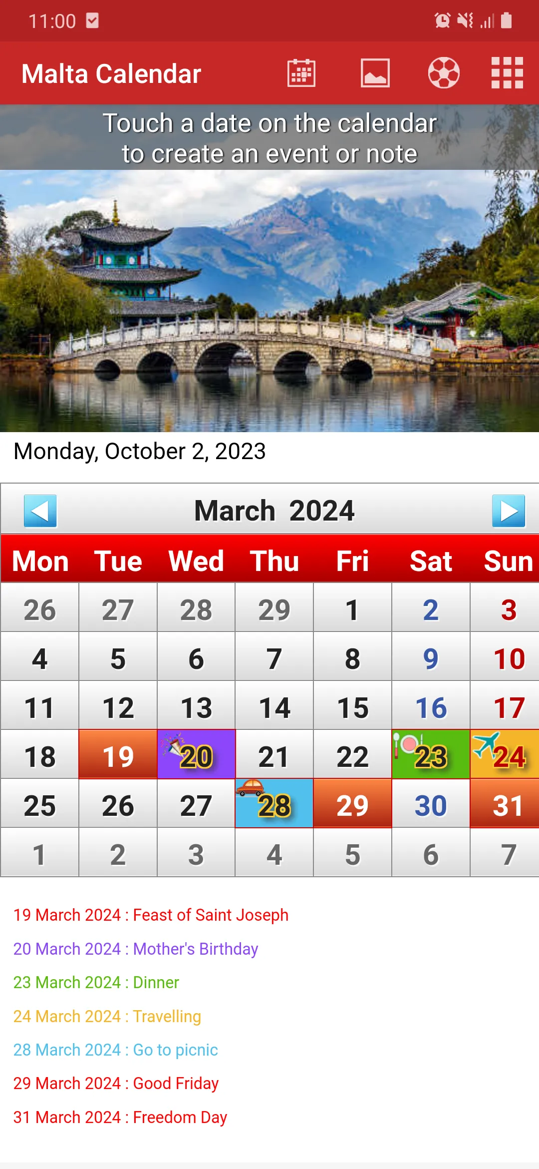 Malta Calendar 2024 | Indus Appstore | Screenshot