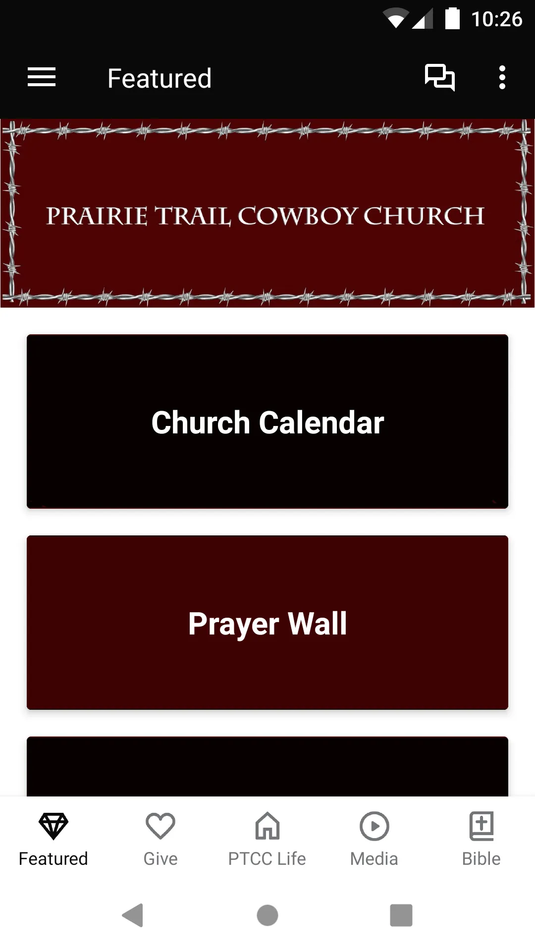 Prairie Trail Cowboy Church | Indus Appstore | Screenshot