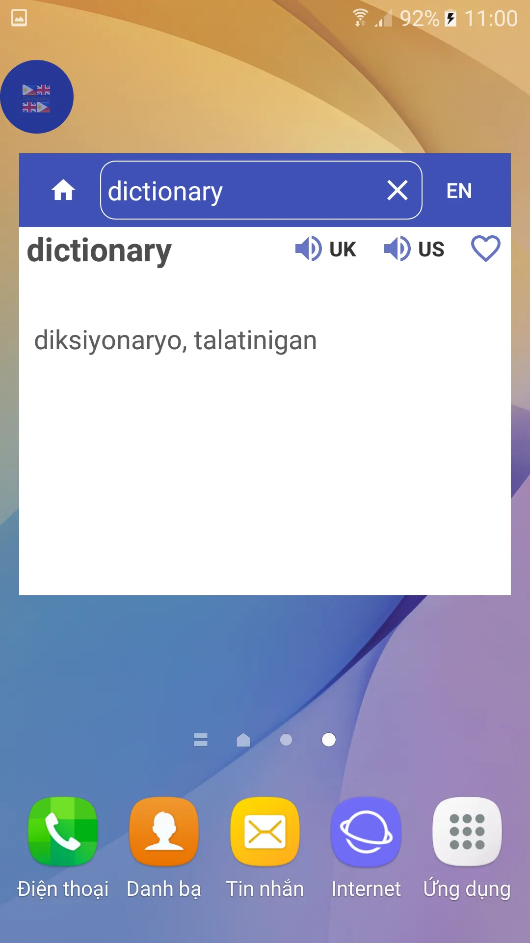 English Tagalog Dictionary Min | Indus Appstore | Screenshot