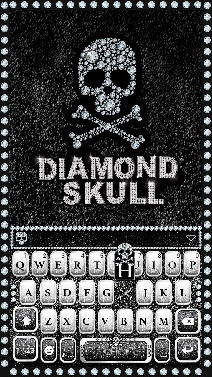 Diamondskull Keyboard Theme | Indus Appstore | Screenshot