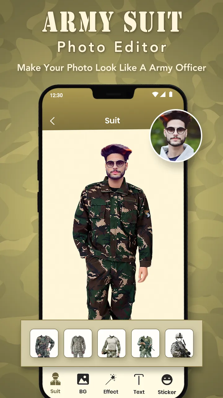 Army Photo Suit  Editor - Comm | Indus Appstore | Screenshot