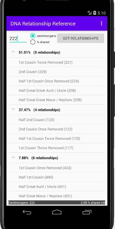 DNA Relationship Finder | Indus Appstore | Screenshot