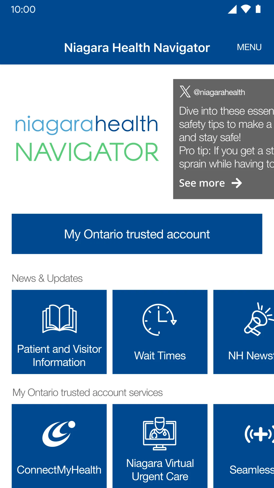 Niagara Health Navigator | Indus Appstore | Screenshot