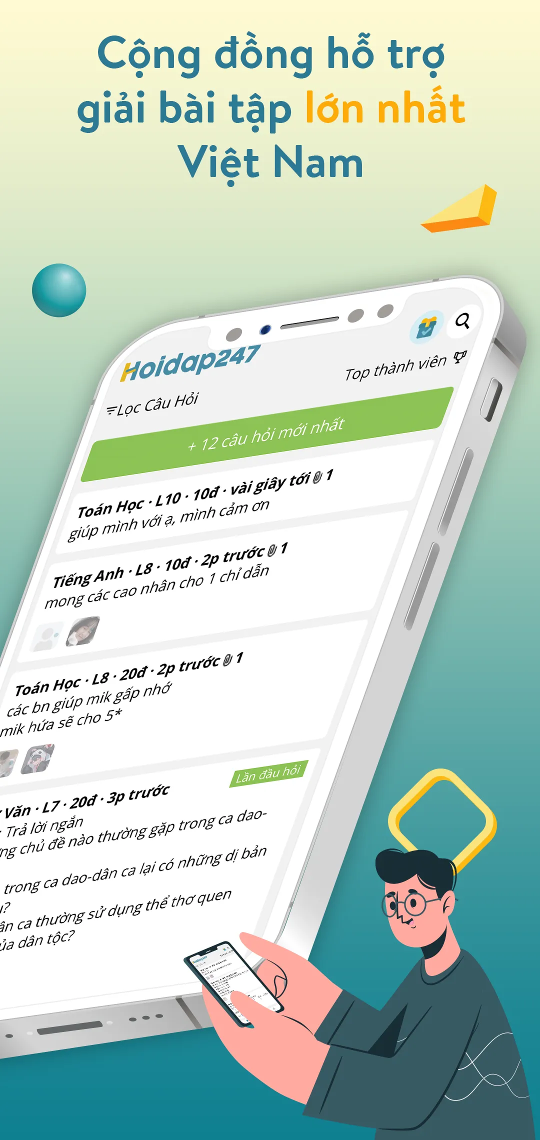 Hoidap247 - Hỏi Đáp Bài Tập | Indus Appstore | Screenshot