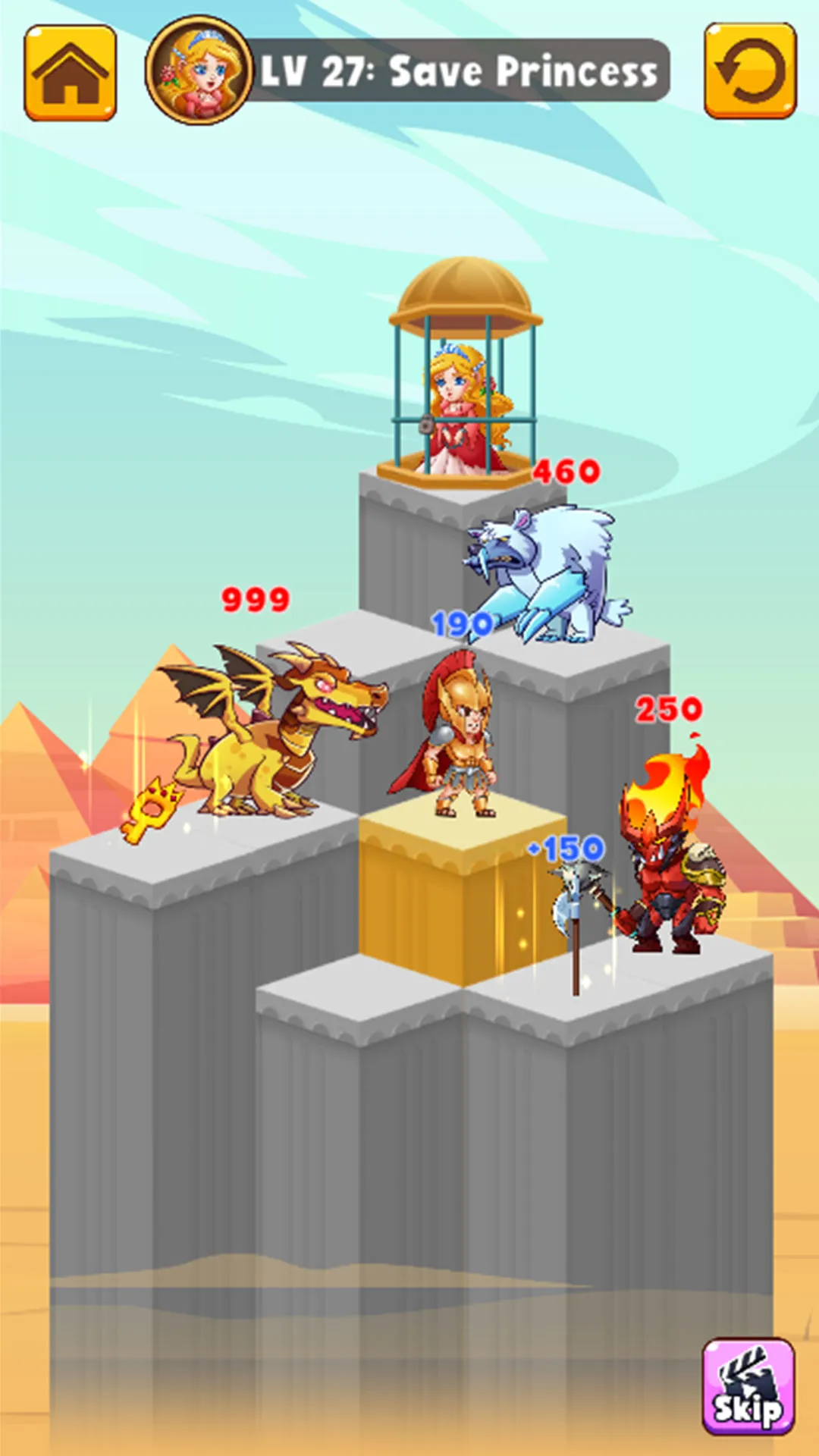 Hero Tower 2: Pyramid Puzzle | Indus Appstore | Screenshot