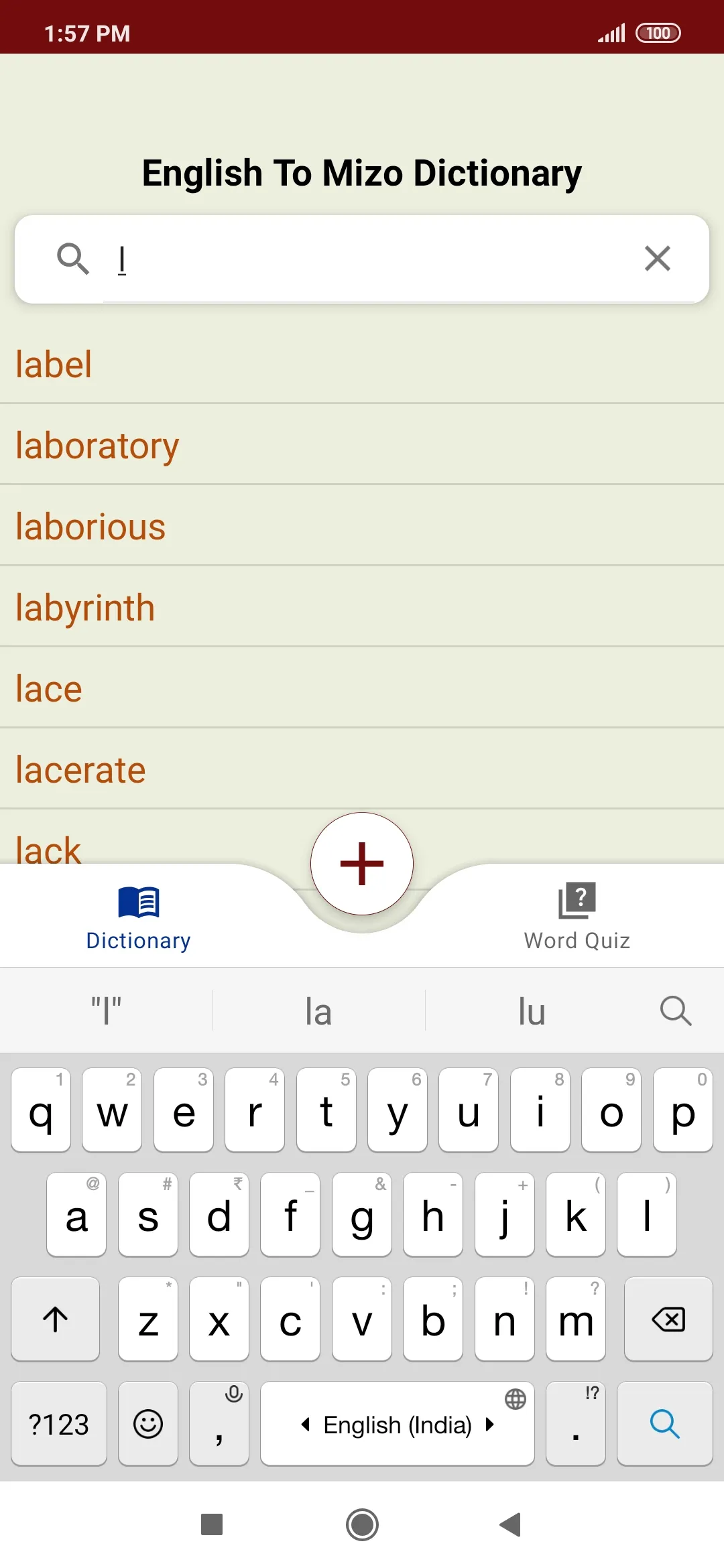 English To Mizo Dictionary | Indus Appstore | Screenshot