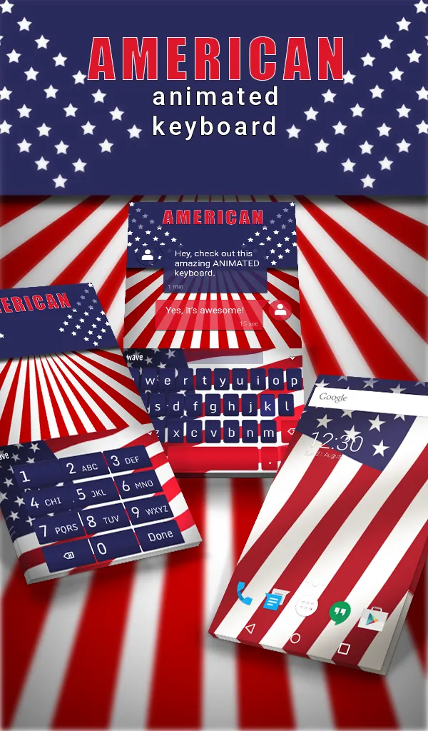 USA Flag Live Wallpaper Theme | Indus Appstore | Screenshot