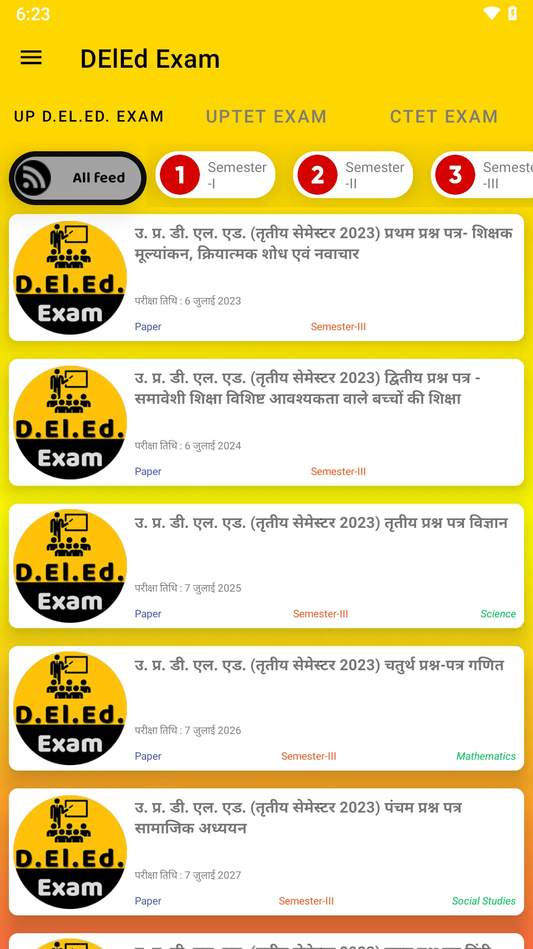 U.P. D.El.Ed. (BTC) Exam | Indus Appstore | Screenshot