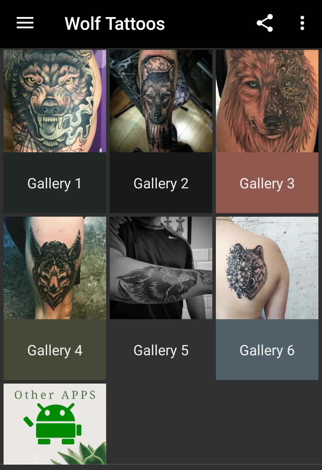 Wolf Tattoos | Indus Appstore | Screenshot