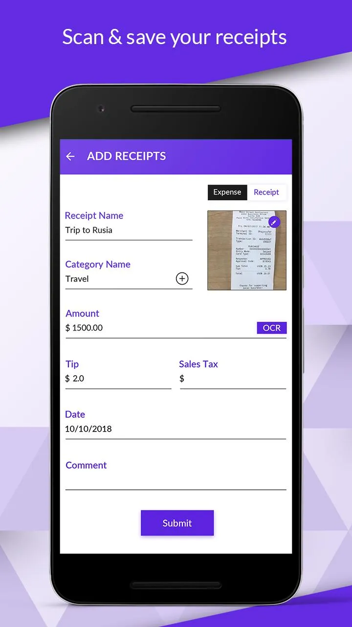 Easy Receipt Expense Tracker | Indus Appstore | Screenshot