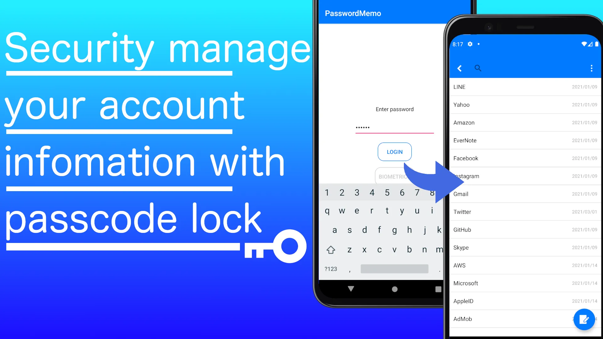 Password manager like notepad | Indus Appstore | Screenshot