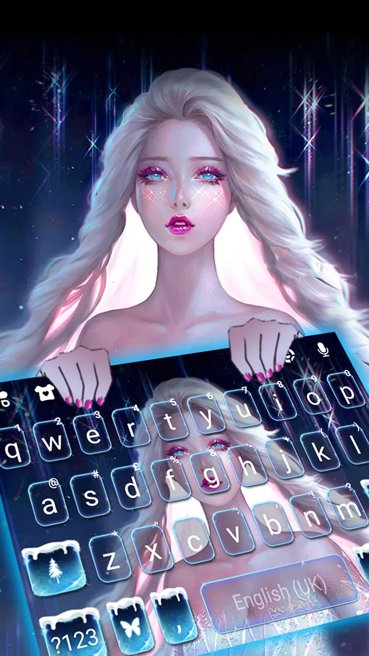 Ice Princess Keyboard Backgrou | Indus Appstore | Screenshot